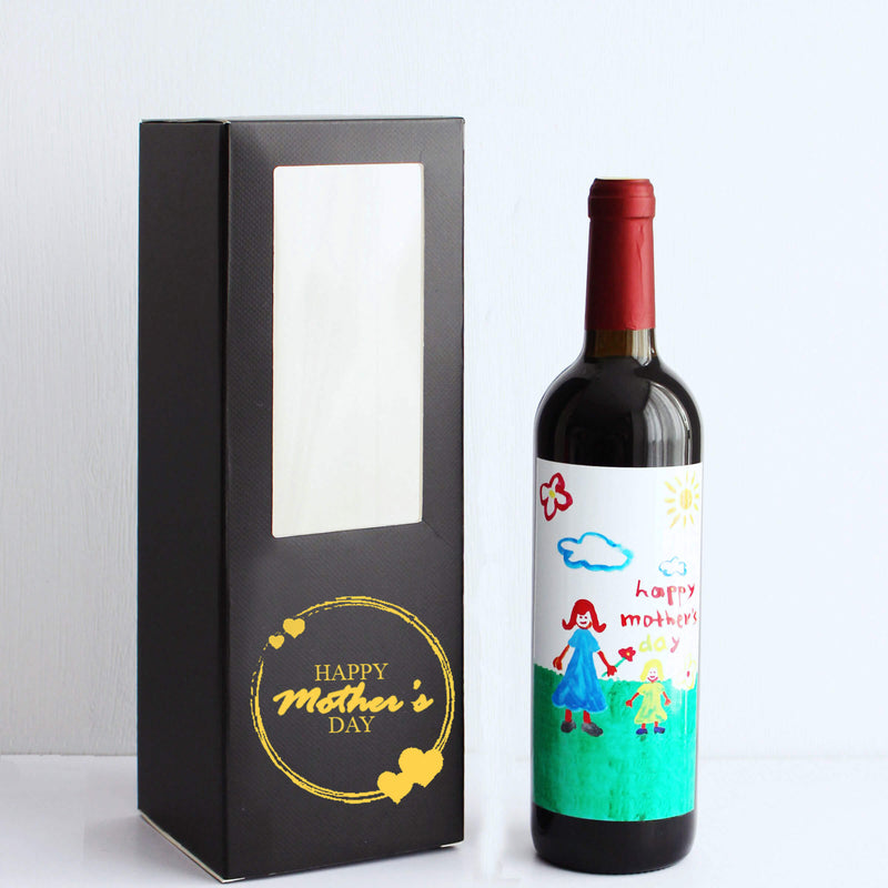 Treasure Memory|珍貴·回憶系列—定制母親節兒童畫紅酒（彩色鑽石印刷） - Design Your Own Wine