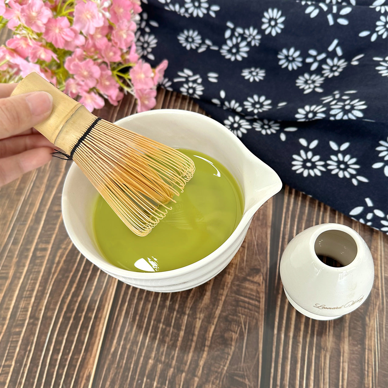 日式抹茶工具禮盒 抹茶碗文字訂製 雕刻禮物 櫻花節情侶送禮 日本文化抹茶點茶製作 紀念禮物Japanese Matcha Tools-DY02-91 - Design Your Own Wine