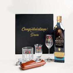 【8折特惠】Riedel Glasses gift set|定制雕刻威士忌杯&Johnnie Walker Blue Label威士忌套裝DY04-250