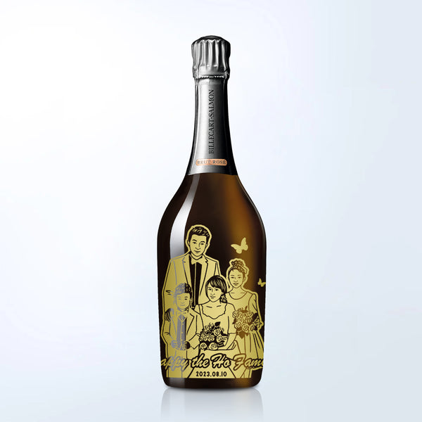 大容量香檳| Billecart Salmon Brut Rose Champagne 人像雕刻禮物 結婚禮物 紀念禮物（客製化） - Design Your Own Wine