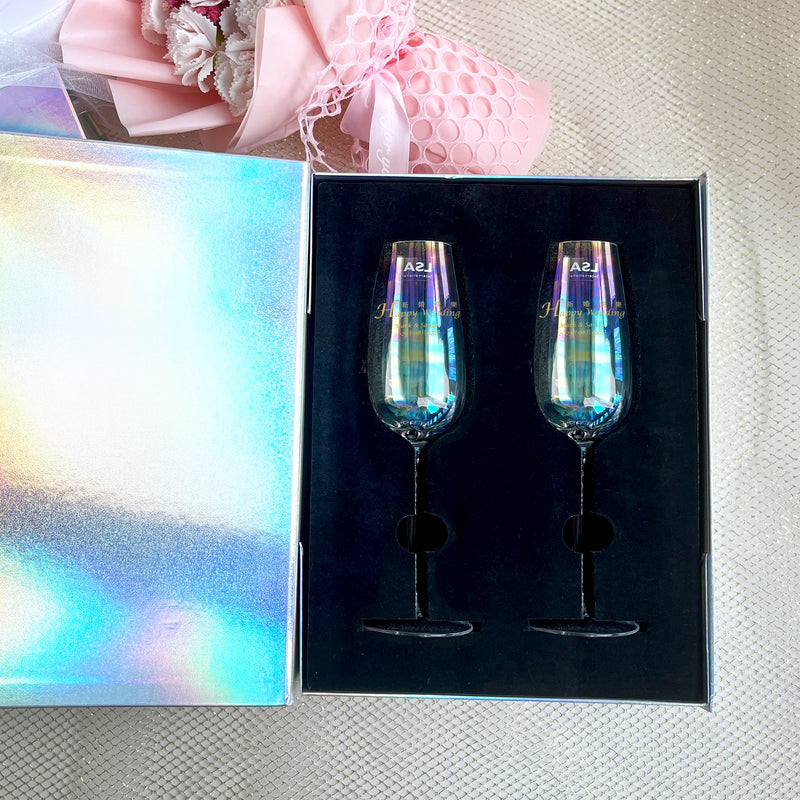 LSA Glasses 炫彩香檳酒杯 （客製化禮物）文字訂製 文字雕刻禮物（刻字禮物） - Design Your Own Wine