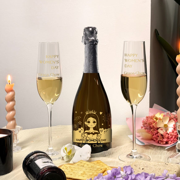 38女神節客製化禮物推薦  Dom Pérignon Vintage 2013 人像訂製禮盒 祝福禮物 送老婆禮物浪漫 紀念日驚喜創意禮物customized wine girls’ day gift boxDY05-64 - Design Your Own Wine