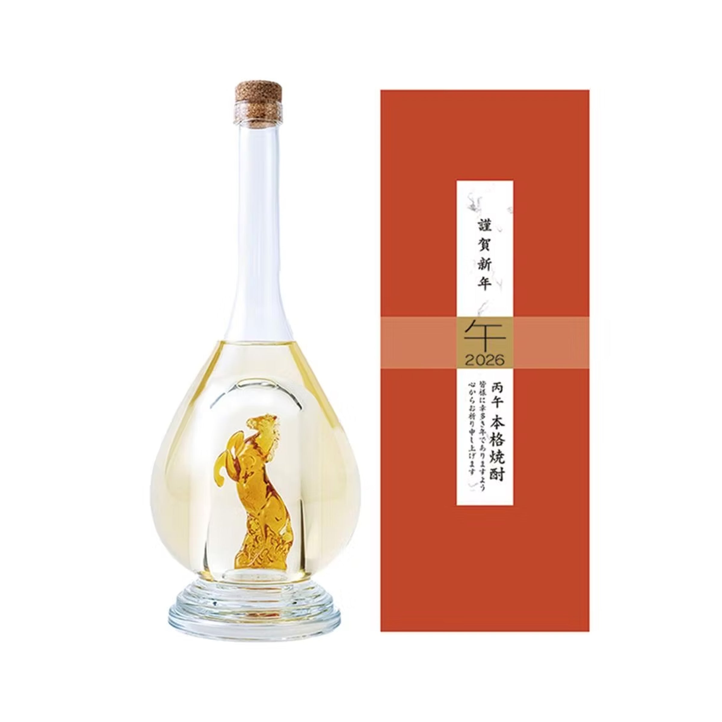 2026 CNY Gifts | 2026馬年限定款八鹿 燒酒 馬 Yatsushika Mugi Shochu Horse Bottle  客製化春節禮物 新年過年送禮 - Design Your Own Wine