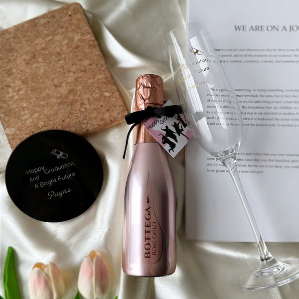 畢業禮物| Mini Botteage 香檳 刻字禮物（客製化禮物）情侶禮物 紀念禮物 慶祝禮物