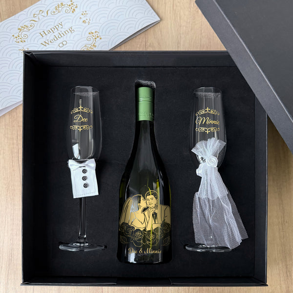 結婚禮物  Cloudy Bay Sauvignon Blanc 人像雕刻客製化 雲霧之灣長相思白葡萄酒禮盒 送新人送朋友姐妹禮物 創意浪漫禮盒 Customized portrait engraving wedding gift 結婚禮物 Cloudy Bay Sauvignon Blanc 人像雕刻客製化 雲霧之灣長相思白葡萄酒禮盒 送新人送朋友姐妹禮物 創意浪漫禮盒 Customized portrait engraving wedding giftDY01-401