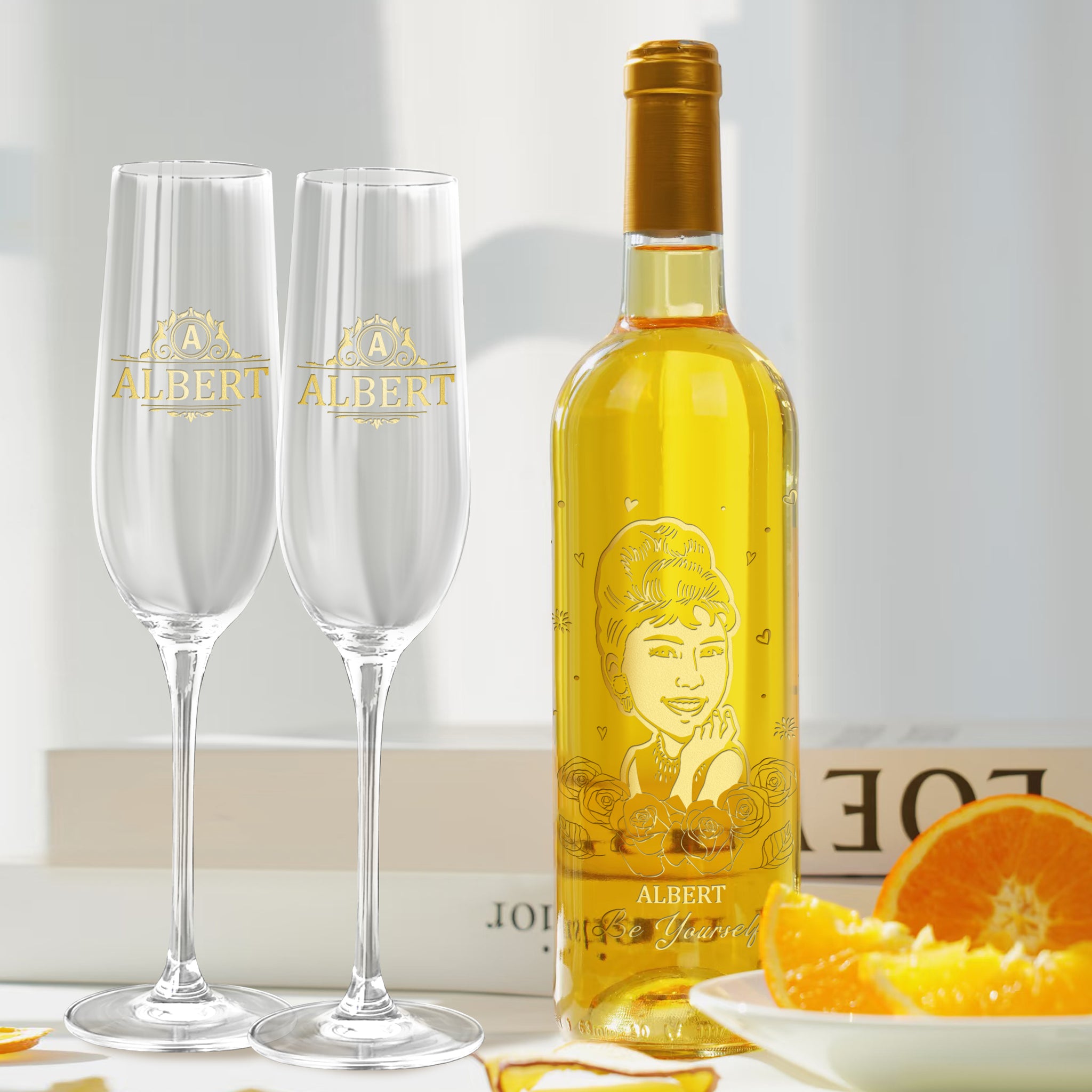 Château Suduiraut 旭金堡貴腐甜白葡萄酒 客製化人像雕刻 文字訂製酒 瓶身訂製刻字繪圖 企業禮物/婚禮首選 - Design Your Own Wine