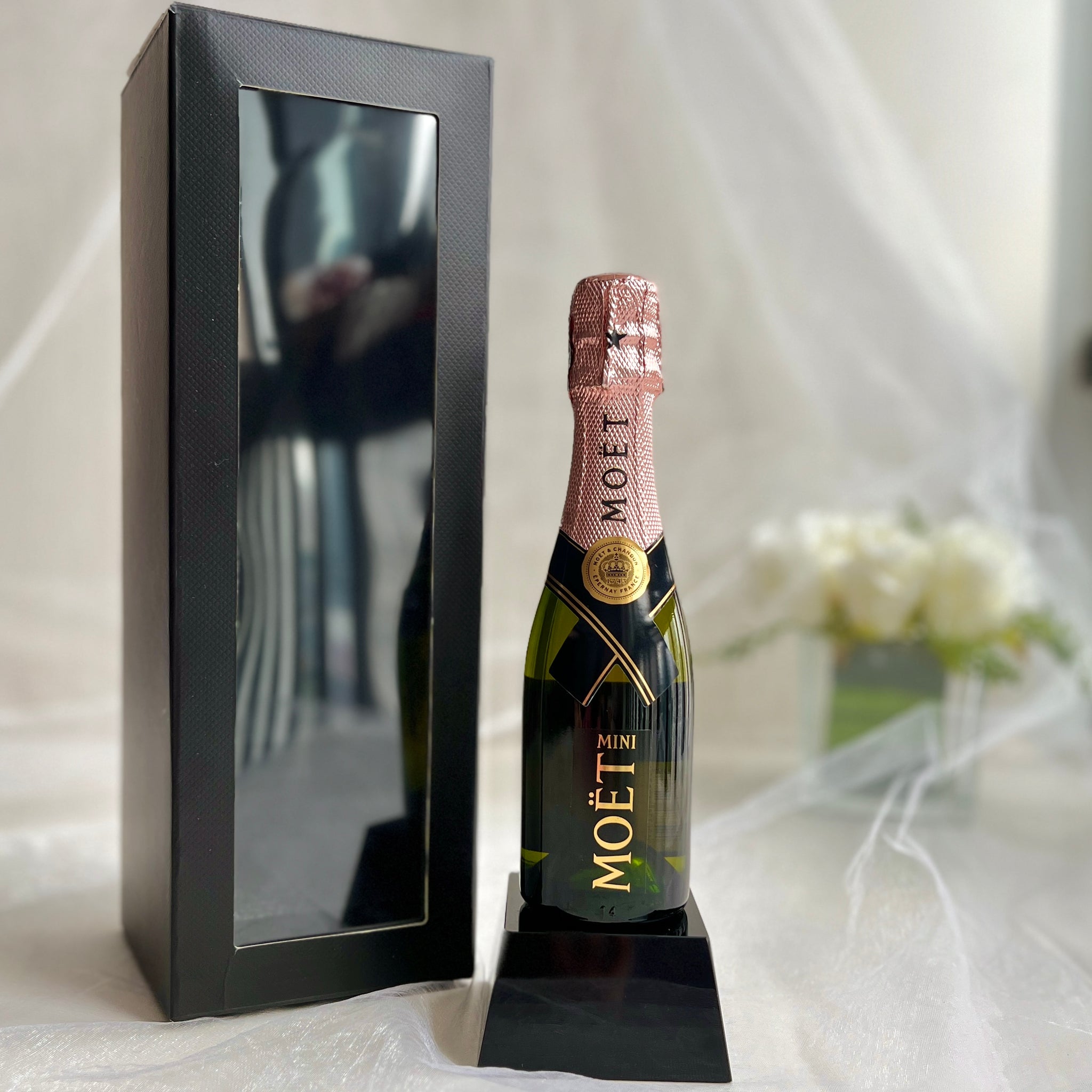 獎座定制|Mini Moët & Chandon Rose Impérial 文字雕刻獎座訂製（客製化） - Design Your Own Wine