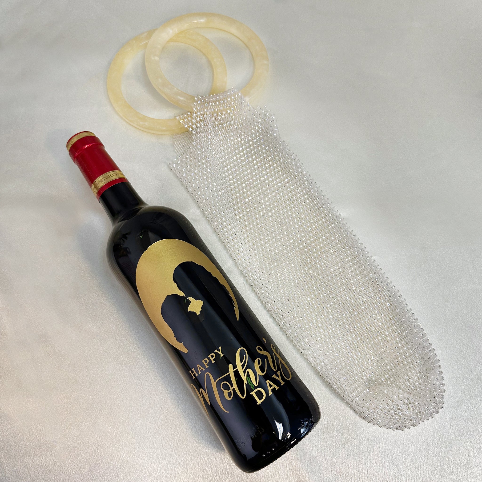 母親節禮物丨紅酒搭配亮閃紅酒袋 輕奢閃鑽手拎袋 高級優雅送禮紅酒套裝 - Design Your Own Wine