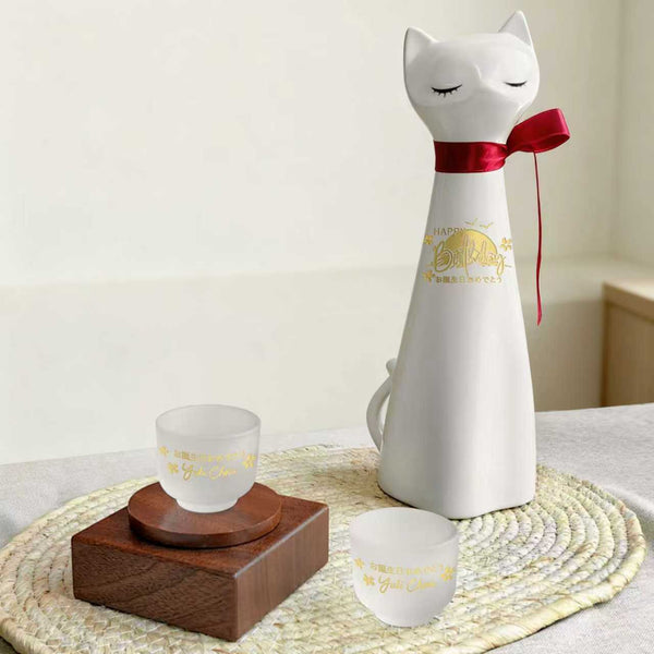 客製化可愛禮物 日本千代壽 月夜之眠 貓貓清酒 米酒 | Chiyokotobuki Cat Junmai Ginjo 720ml