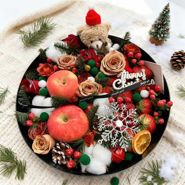 Christmas Hamper|聖誕果籃 聖誕花籃 聖誕禮籃 生果籃 花籃 聖誕裝飾花籃