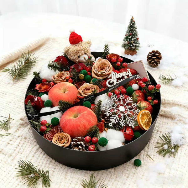 Christmas Hamper|聖誕果籃 聖誕花籃 聖誕禮籃 生果籃 花籃 聖誕裝飾花籃