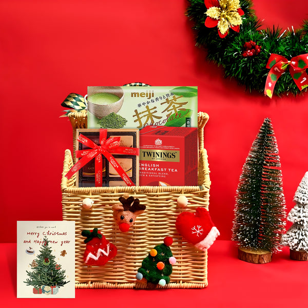 【聖誕零食禮籃】零食藤籃  Christmas Food Hamper 聖誕禮物 送朋友送閨蜜 個人化禮物 祝賀禮物