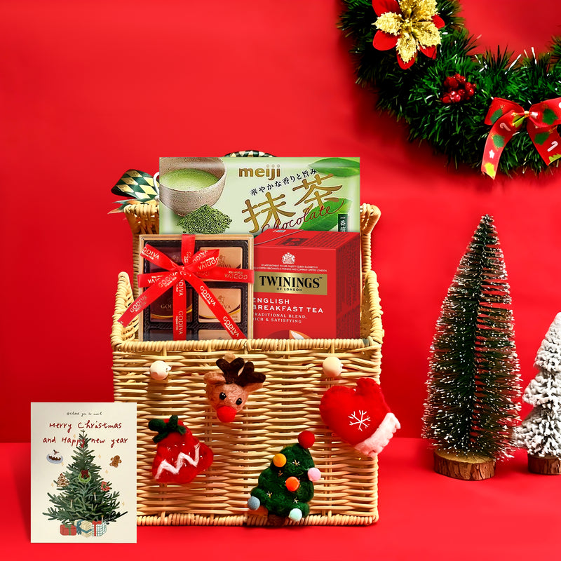 【聖誕零食禮籃】零食藤籃  Christmas Food Hamper 聖誕禮物 送朋友送閨蜜 個人化禮物 祝賀禮物