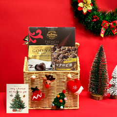 【聖誕零食禮籃】零食藤籃  Christmas Food Hamper 聖誕禮物 送朋友送閨蜜 個人化禮物 祝賀禮物 - Design Your Own Wine