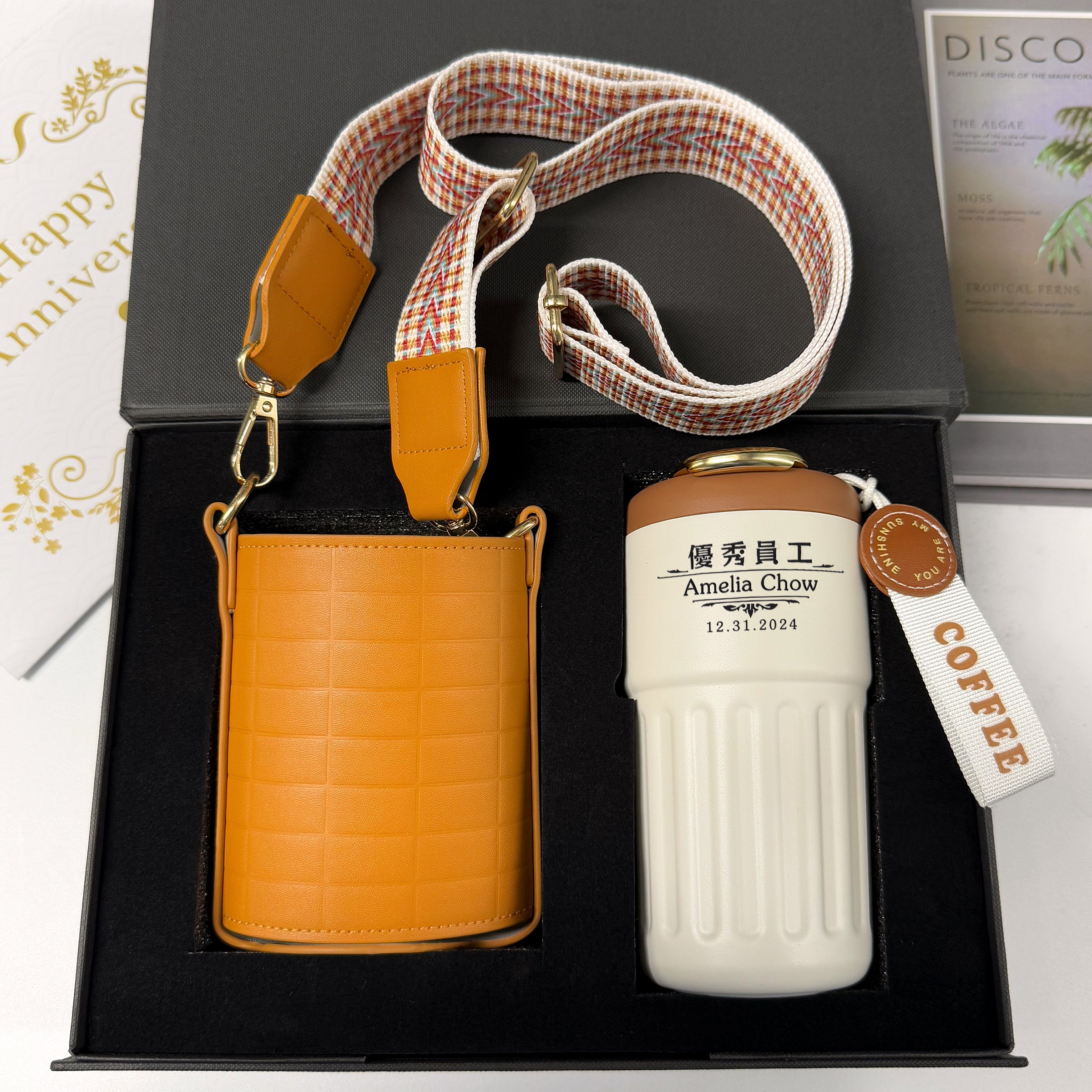 企業訂製禮物 保溫杯文字雕刻 訂製文字 企業logo訂製 公司優秀員工表彰禮物 送員工客戶客製化創意個性化禮物Customized portable thermos cup setDY04-285 - Design Your Own Wine