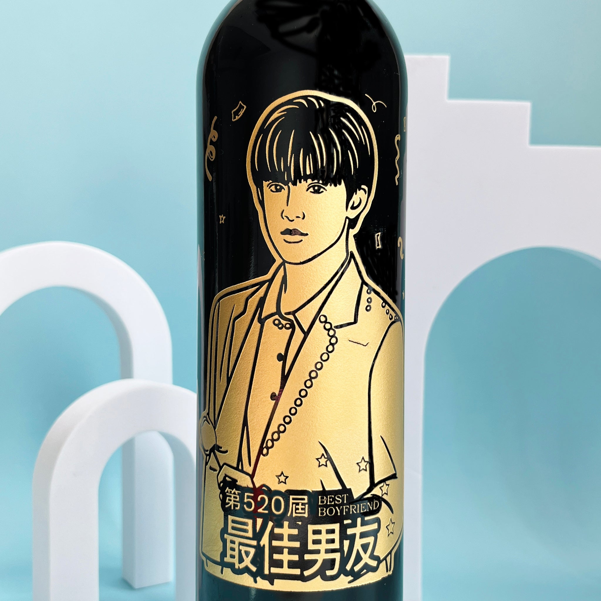 【Romantic Valentine's day】St Louis 紅酒人像雕刻奖座 紀念禮物客製化禮物 送男友 - Design Your Own Wine