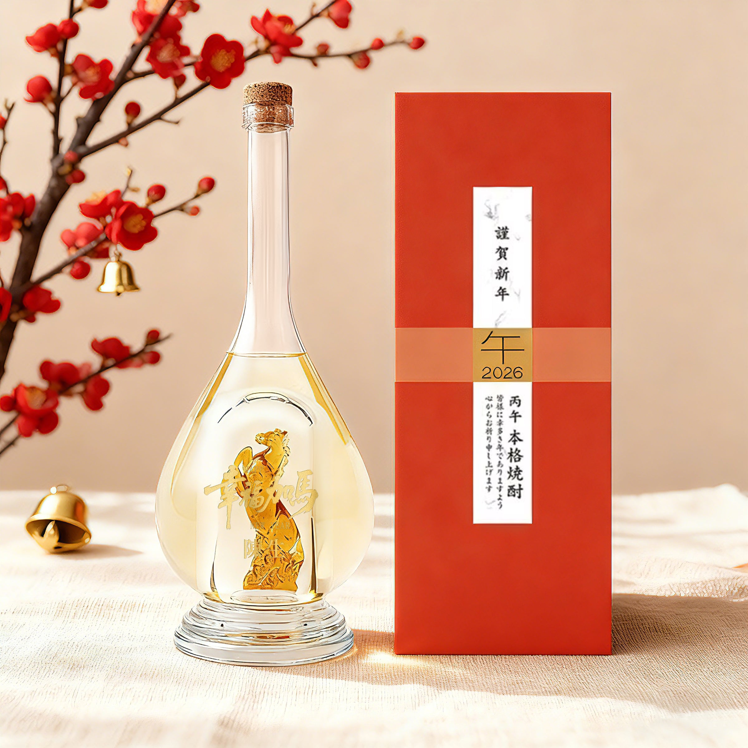 2026 CNY Gifts | 2026馬年限定款八鹿 燒酒 馬 Yatsushika Mugi Shochu Horse Bottle  客製化春節禮物 新年過年送禮 - Design Your Own Wine