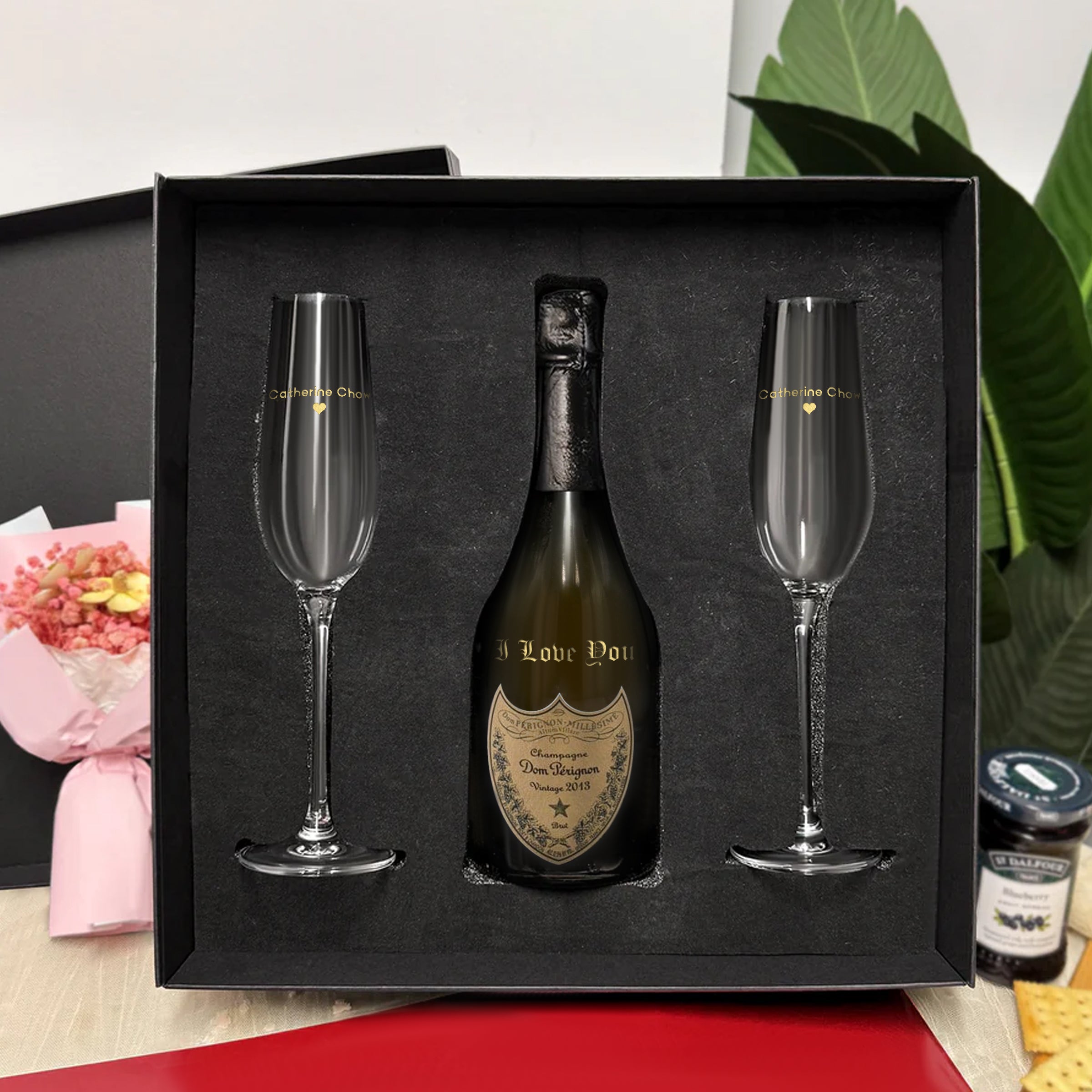 Personalize Dom Perignon Vintage Engraving Gift Set | 訂製文字香檳禮盒 客製化紀念日禮物 送男友最佳首選 生日禮物 - Design Your Own Wine