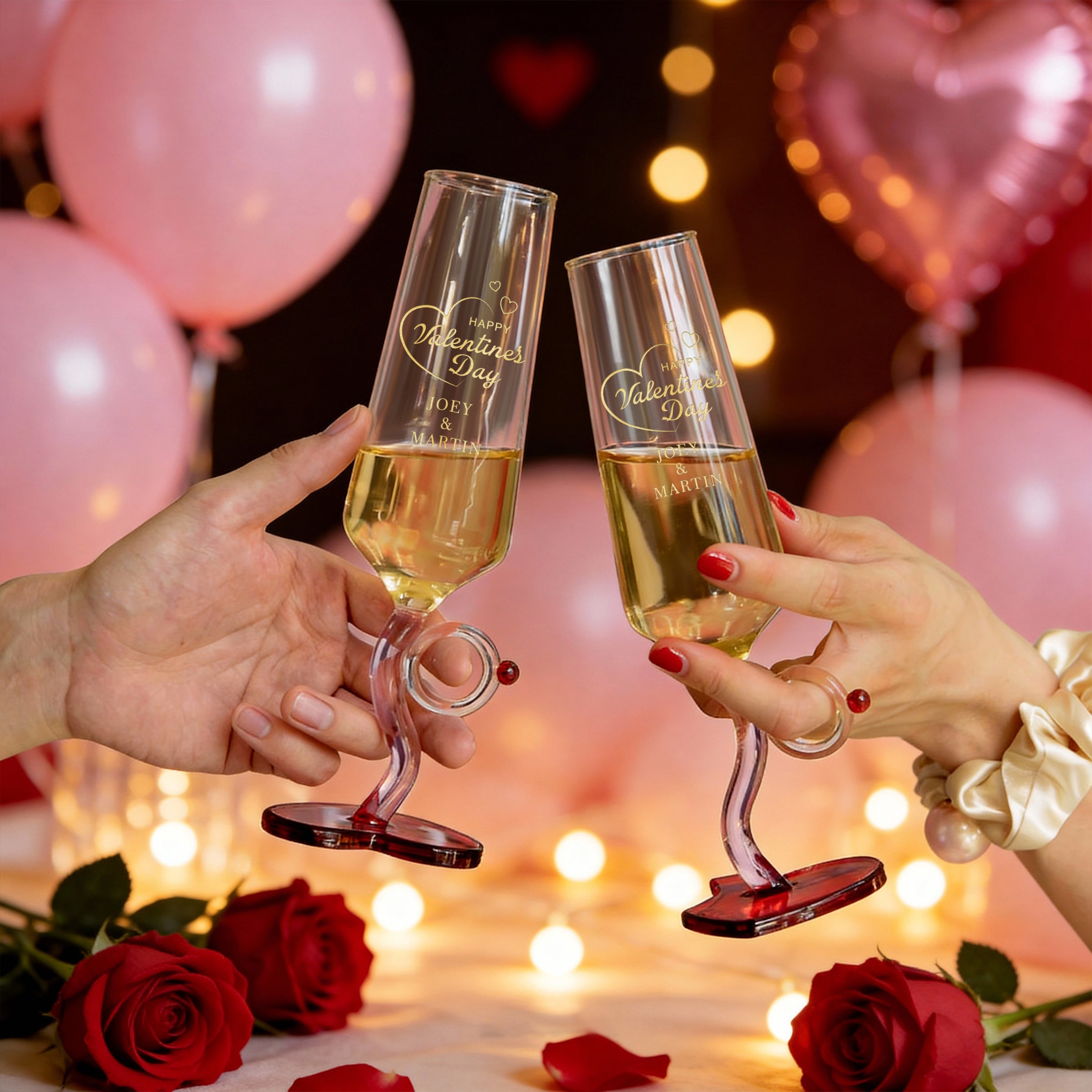 情人節禮物 |  客制化雕刻禮物 文字雕刻 客製化酒杯 浪漫戒指紅酒杯 七夕紀念日禮物送女朋友老婆 Valentine's Day gift