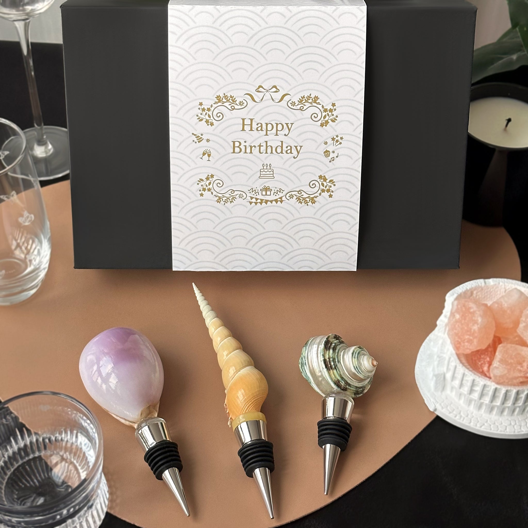微醺貝殼酒塞 原創設計 訂製禮盒酒瓶酒塞 3件裝 精緻禮物 生日禮物 派對必備 小清新海螺酒塞Wine Accessories Silicone Stopper -DY02-101 - Design Your Own Wine