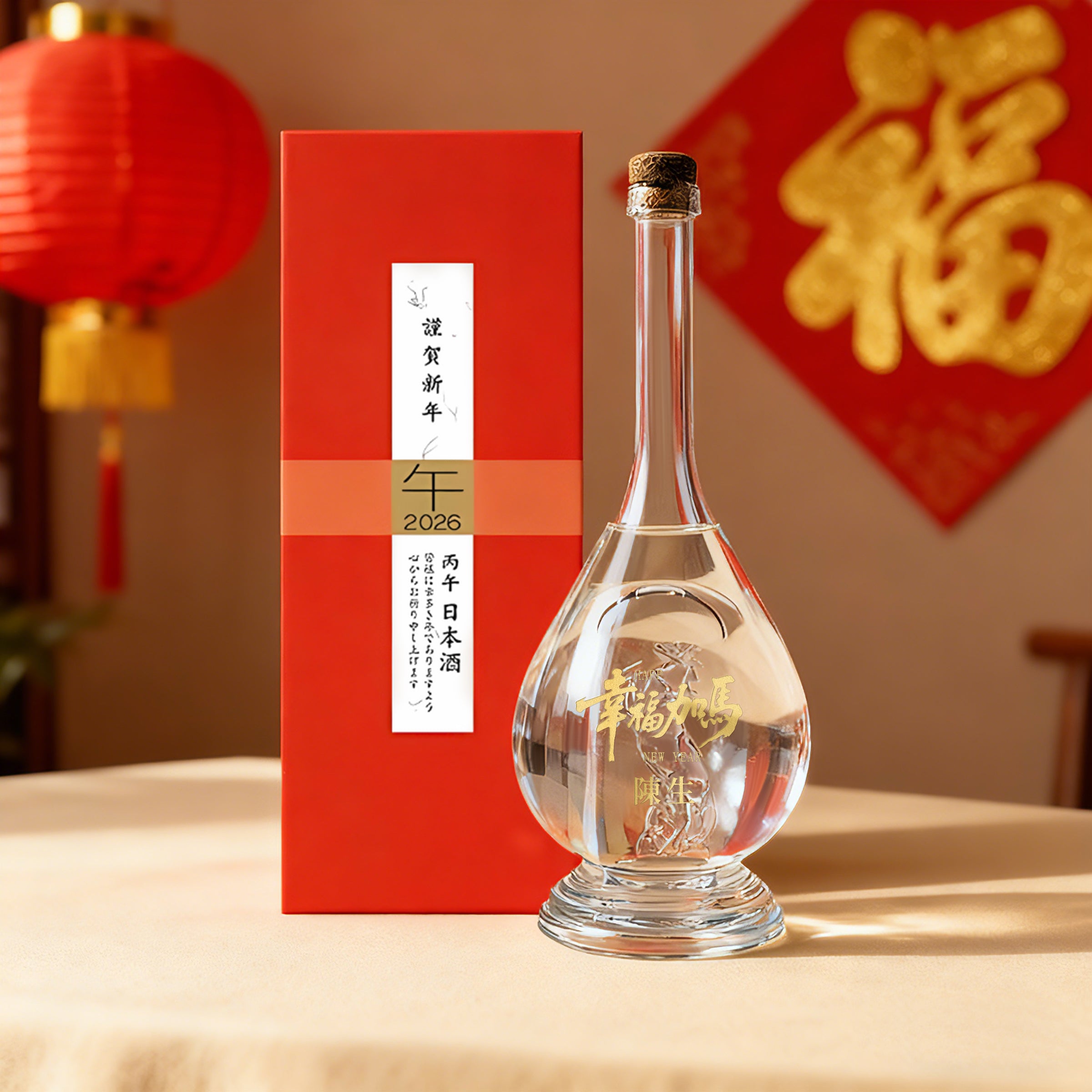 2026 CNY Gifts | 2026馬年限定款八鹿 純米大吟釀清酒 馬 Yatsushika Junmai Daiginjo Horse Bottle  客製化春節禮物 新年過年送禮 - Design Your Own Wine