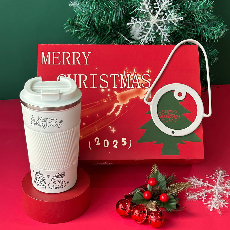 【聖誕情侶保溫杯】2025情侶頭像訂製 客製化 個人化禮物 交換禮物 冬天咖啡隨行杯浪漫禮物 送男朋友情侶禮物女朋友禮物 生日禮物Christmas Couple Thermos Cup Set DY05-55