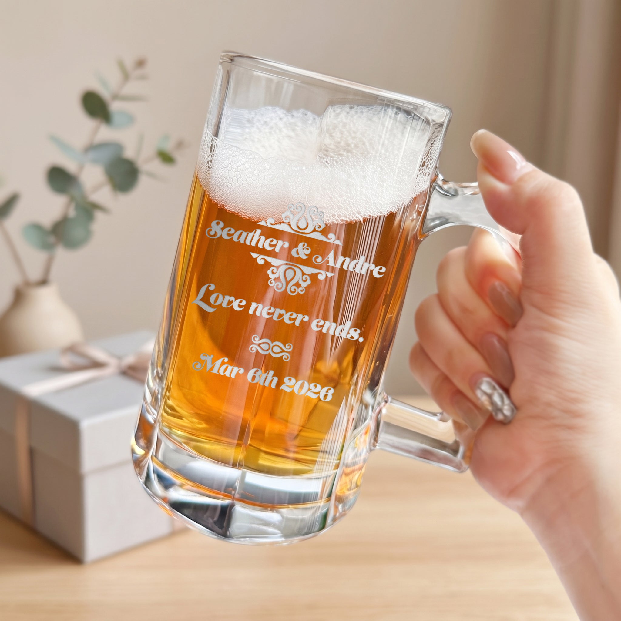 客製化禮盒丨個人化文字雕刻雕刻啤酒杯 生日禮物 週年禮物首選 送男友送老公 企業批量訂製DY01-427 (Copy)