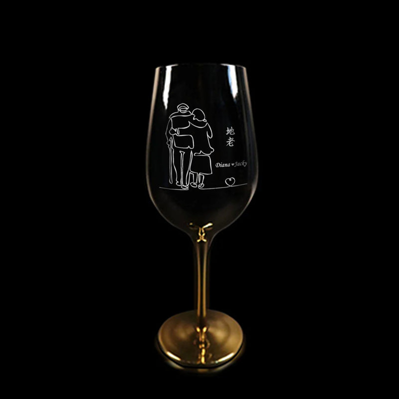 Forever Love Red Wine Custom Wine Glasses DY01-88