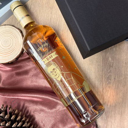 父親節禮物|客製化禮物套裝 （人像雕刻）節日禮物 Macallan Sherry Oak 12 麥卡倫雪莉桶12年 威士忌禮物套裝 Macallan Father's Day Premium Gifts Portrait Customization DY05-71 - Design Your Own Wine