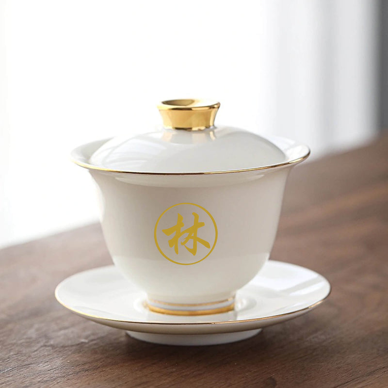 白瓷雕刻茶杯套組 | White porcelain carved teacup set - Design Your Own Wine
