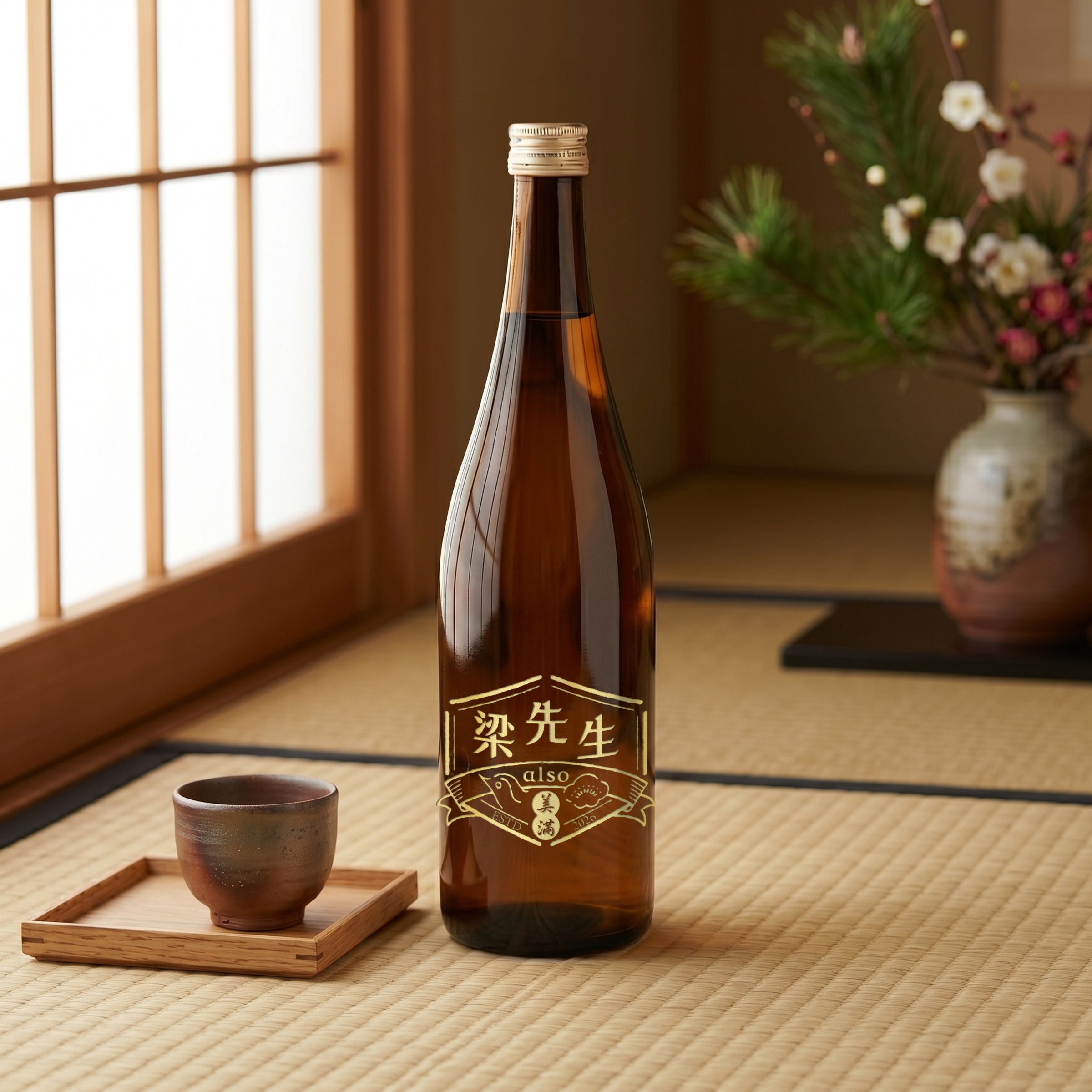 生日禮物 訂製文字雕刻清酒Kubota Senju Ginjo 客製化禮物 創意生日禮物送朋友 企業送禮 - Design Your Own Wine
