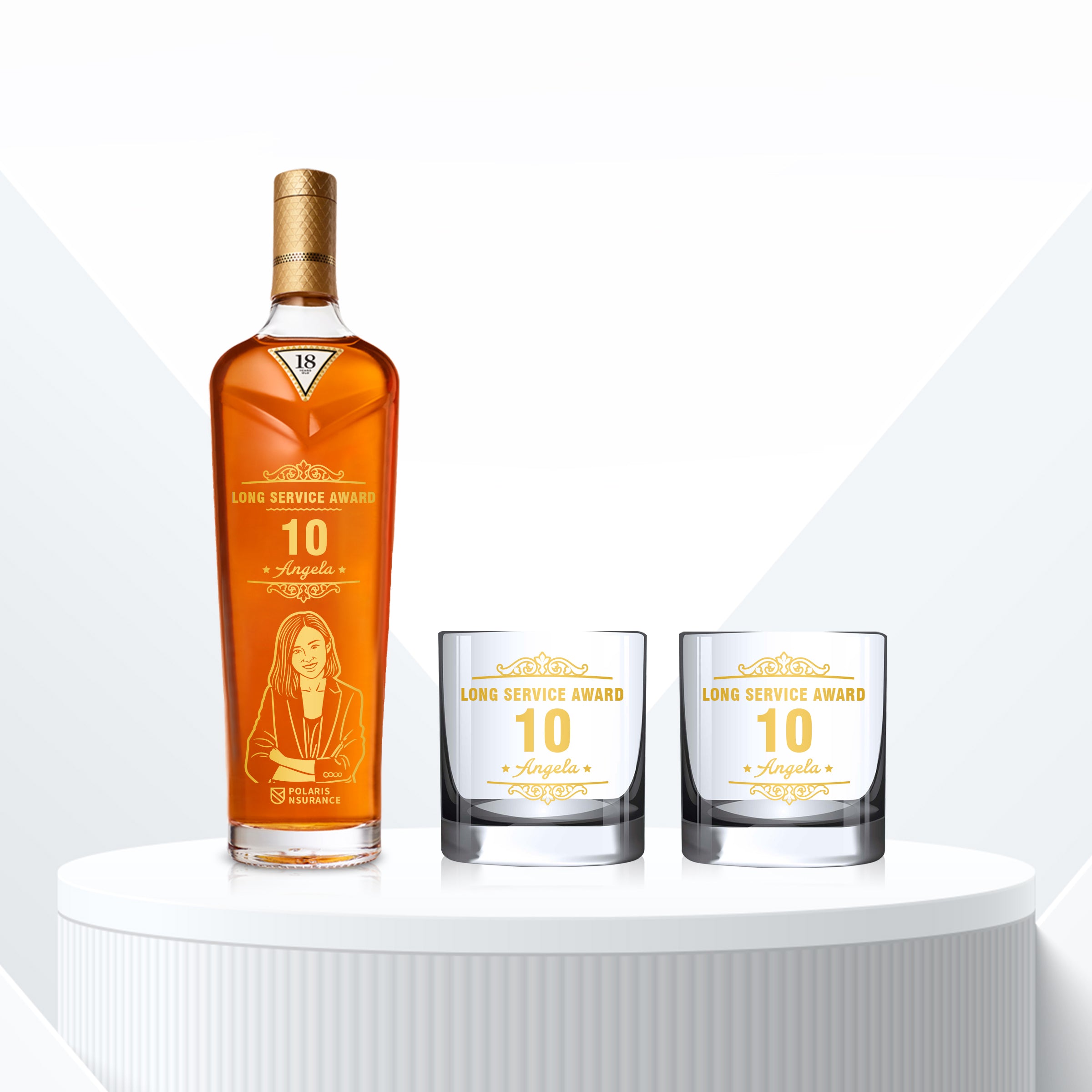 企業高端禮品 定制麥卡倫雪莉桶18年威士忌Macallan Sherry Oak 18 2021& Bottega Whisky Glasses Gift Set with Engraving - Design Your Own Wine