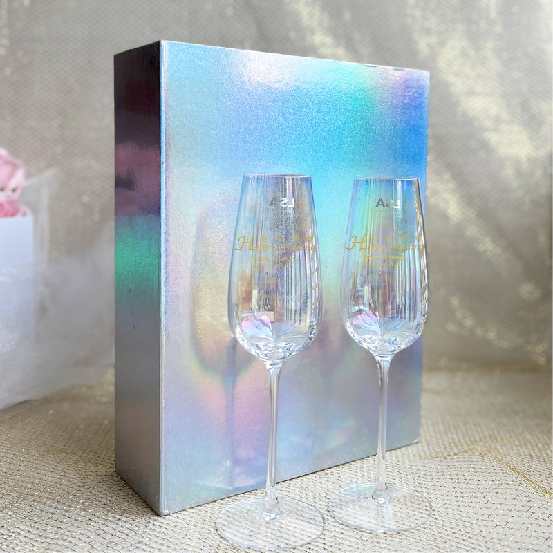 LSA Glasses 炫彩香檳酒杯 （客製化禮物）文字訂製 文字雕刻禮物（刻字禮物） - Design Your Own Wine