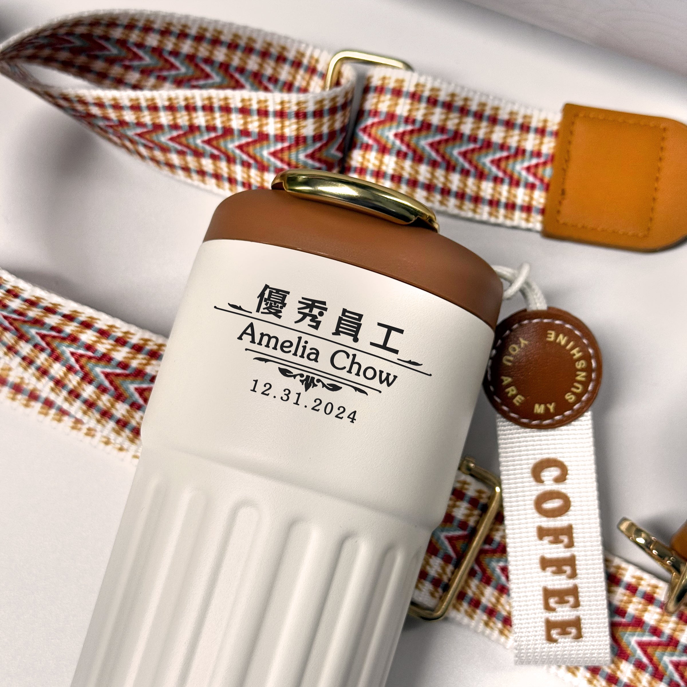 企業訂製禮物 保溫杯文字雕刻 訂製文字 企業logo訂製 公司優秀員工表彰禮物 送員工客戶客製化創意個性化禮物Customized portable thermos cup setDY04-285 - Design Your Own Wine