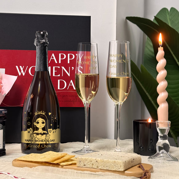 38女神節客製化禮物推薦  Dom Pérignon Vintage 2013 人像訂製禮盒 祝福禮物 送老婆禮物浪漫 紀念日驚喜創意禮物customized wine girls’ day gift boxDY05-64 - Design Your Own Wine