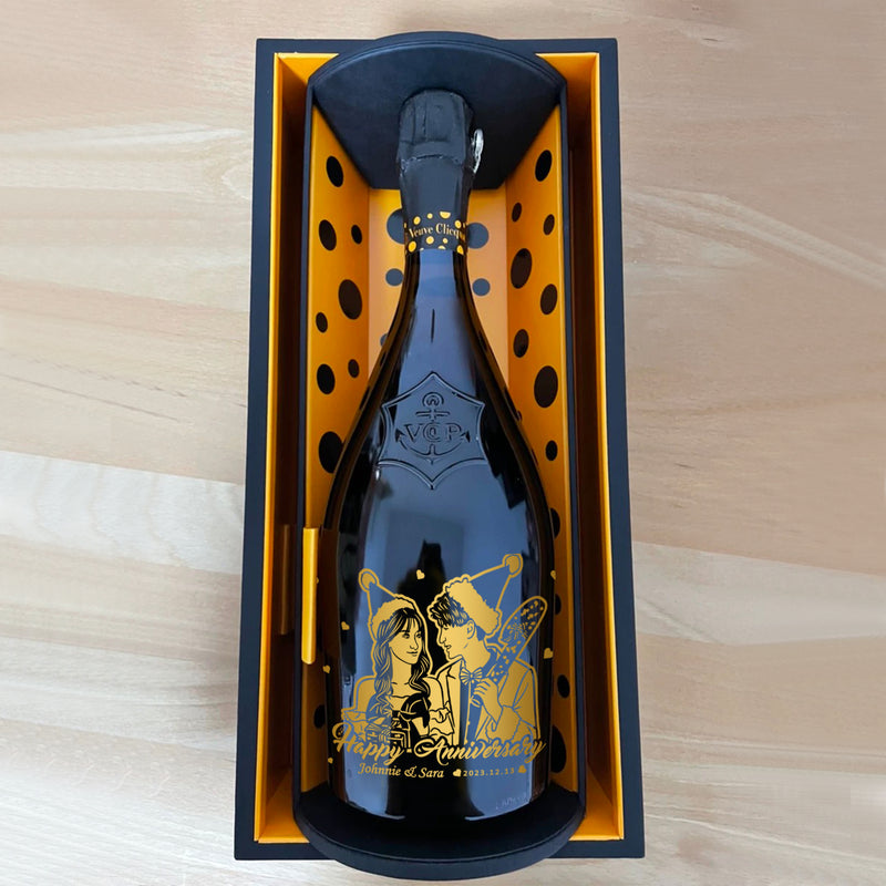 原裝禮盒|法國凱歌香檳 Veuve Clicquot &草間彌生 雕刻禮物 情侶禮物 紀念禮物 客製化 - Design Your Own Wine