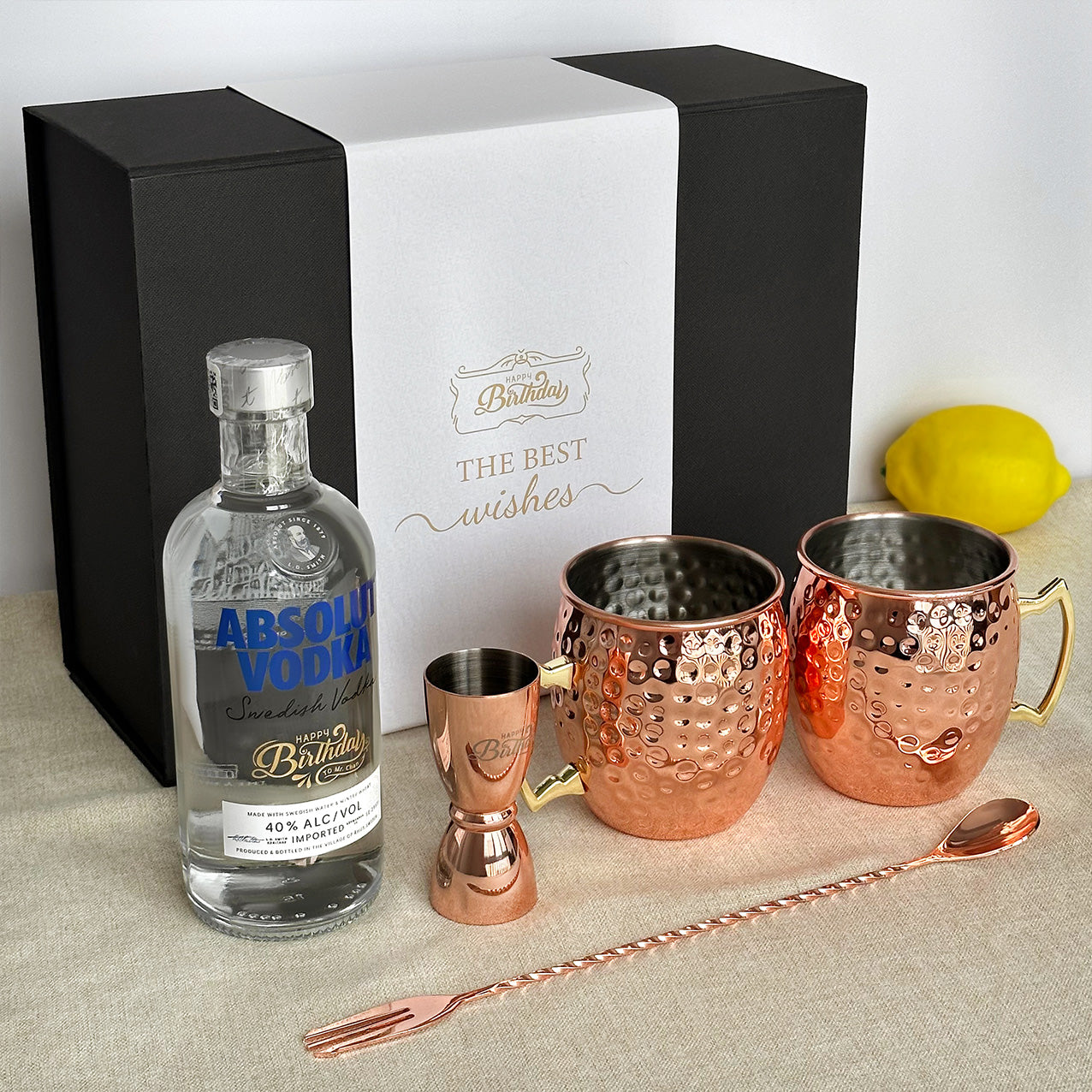 生日禮物 伏特加調酒訂製禮盒 酒瓶文字雕刻 Birthday Gift 雞尾酒調酒套裝 情侶送男友送禮必備禮物 Vodka Bartending Set DY02-86 - Design Your Own Wine