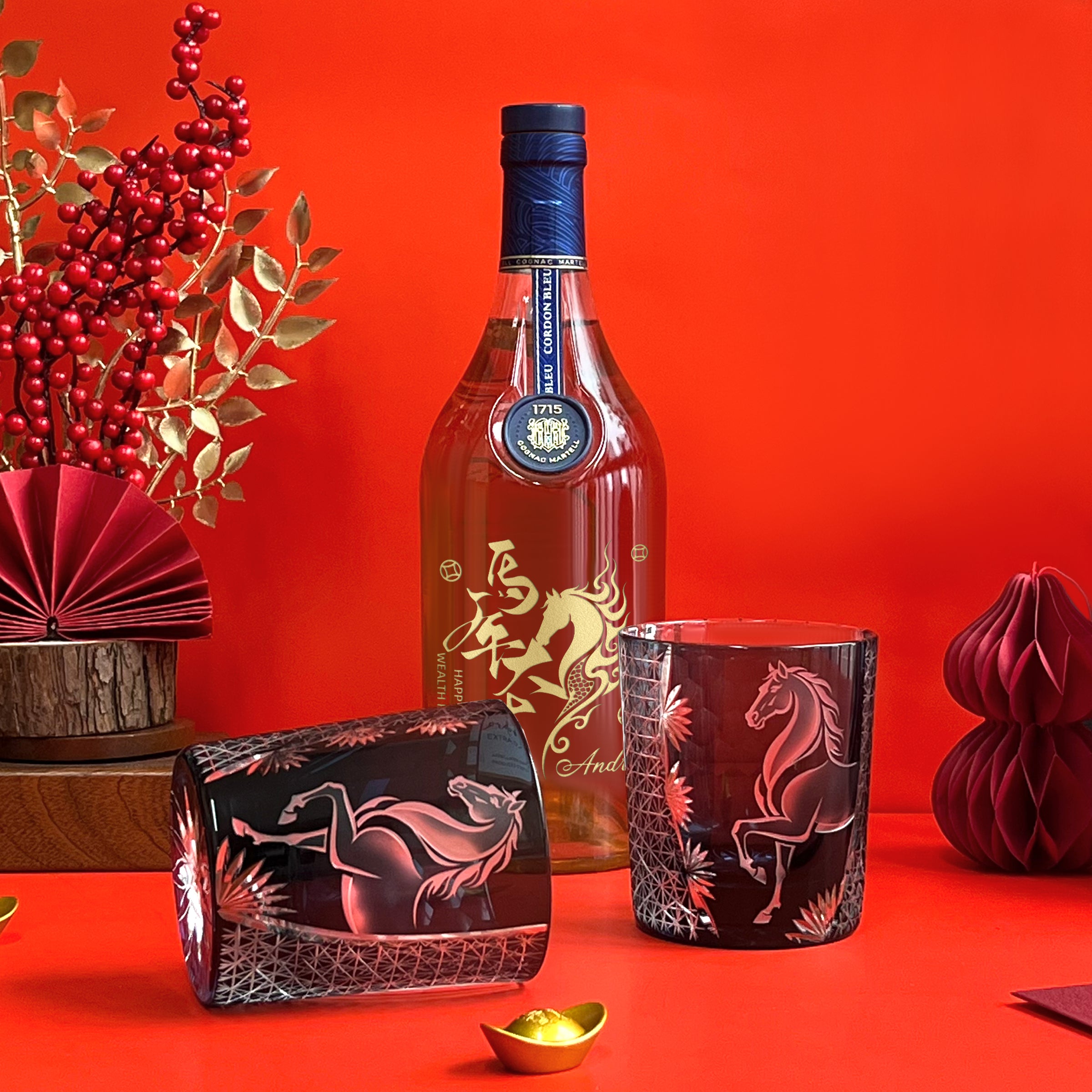 【威士忌馬年專屬對杯禮盒】2026 商務新春禮盒丨威士忌對杯套裝 馬年祝福雕刻  高端新春禮物送長輩送領導 企業拜年禮