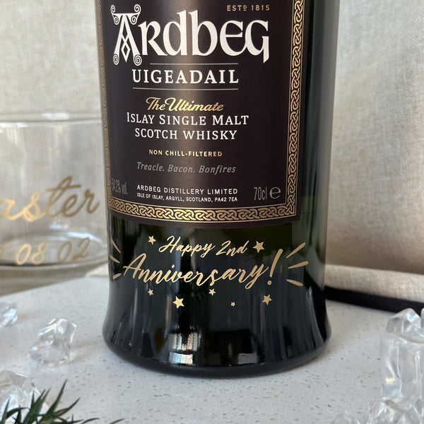 雅柏Ardbeg Uigeadail|人像雕刻禮物 文字雕刻威士忌對杯 慶祝禮物 週年紀念Whisky禮盒 商務客戶禮物DY02-97