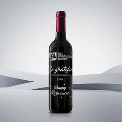 公司禮物—定制祝賀退休紅酒（雕刻） - Design Your Own Wine