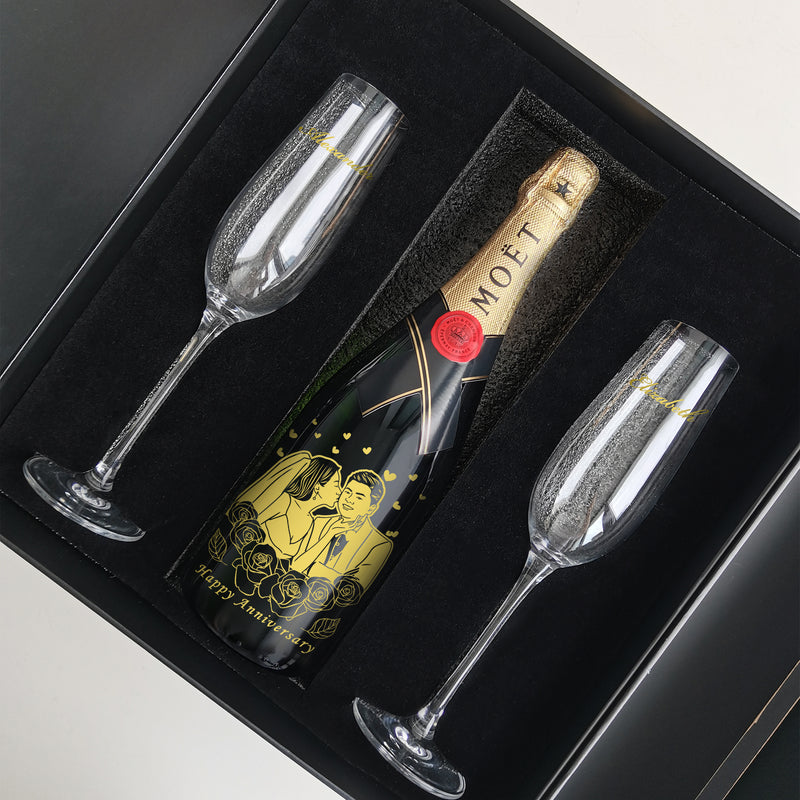 Moët & Chandon Champagne And Flutes Gift Set