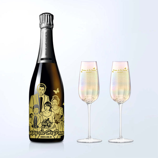 大容量香檳|客製化  Billecart Salmon BRUT RÉSERVE Champagne 人像雕刻禮物 結婚禮物 （紀念禮物）的副本 - Design Your Own Wine