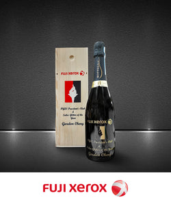 Case Study ：FUJI XEROX| 雕刻Bottega 氣泡酒 +木盒盒面訂製 - Design Your Own Wine