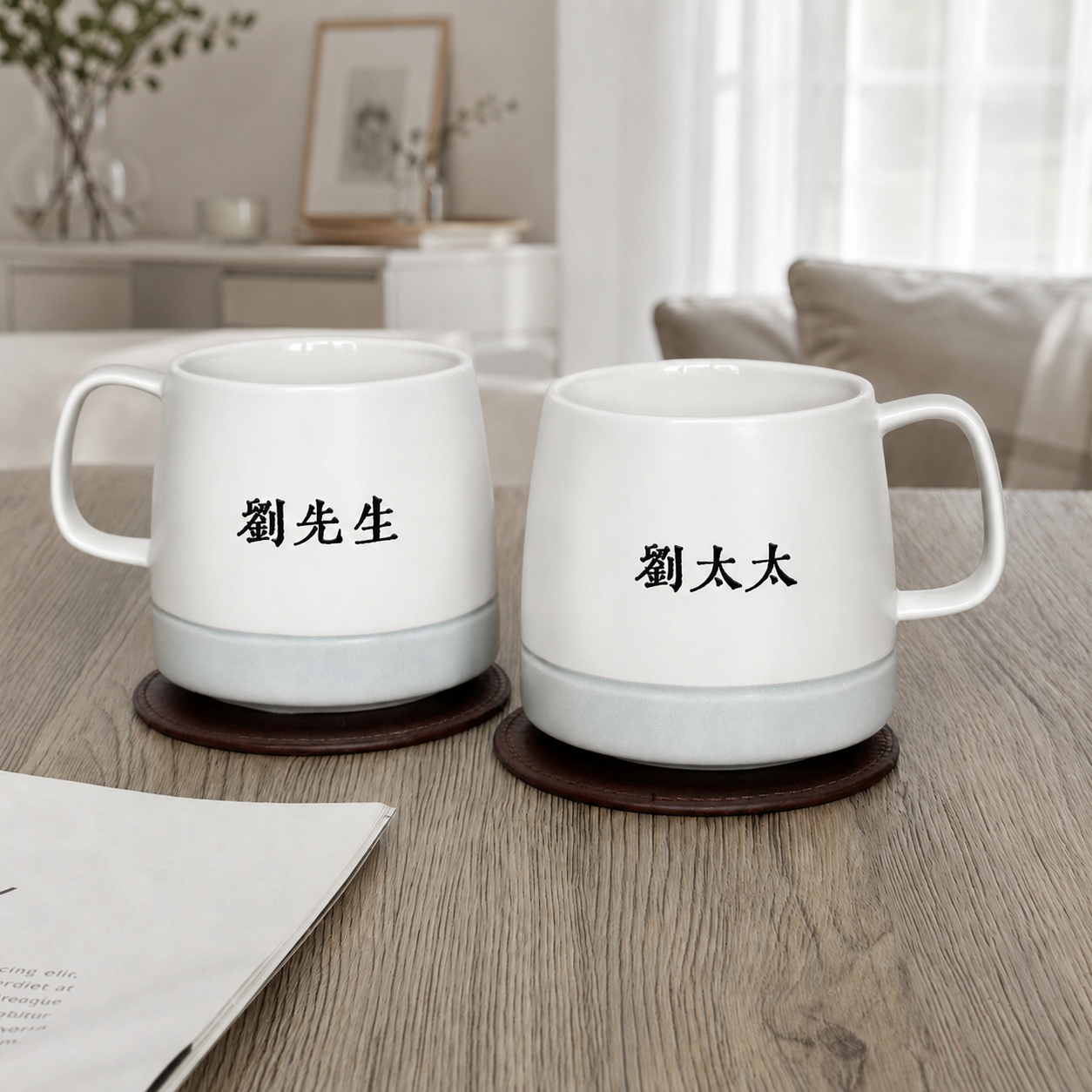【預售】紀念日禮物|陶瓷馬克杯套裝禮物（雕刻禮物）客製化人像紀念禮物 情侶夫妻小眾禮物DY01-375