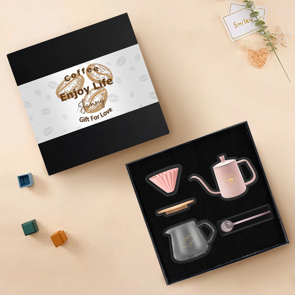 咖啡禮盒|刻字禮物（客製化禮物）生日咖啡套裝 粉色套裝 - Design Your Own Wine