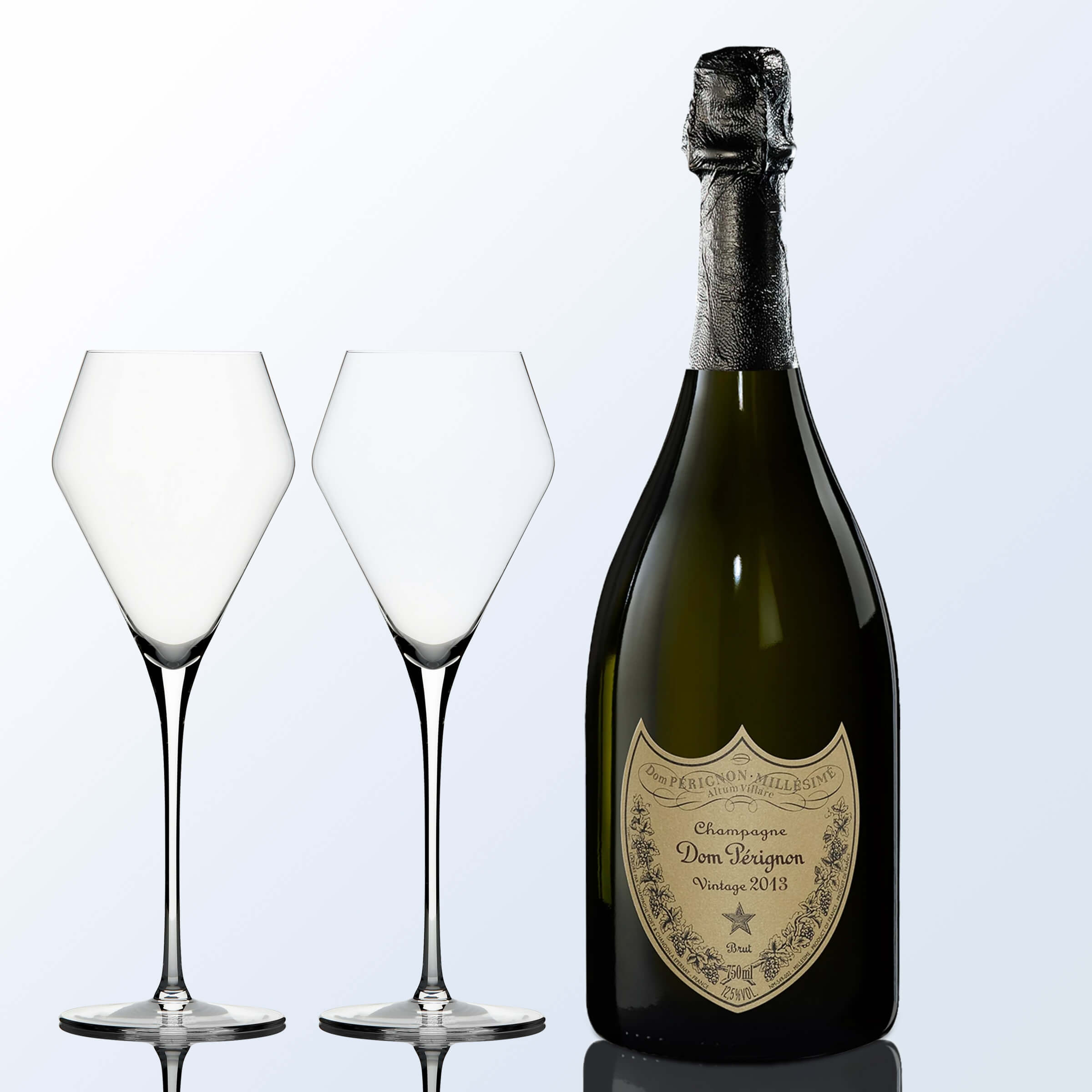 雕刻禮物| Dom Pérignon Vintage 2013& Zalto 單支雙杯套裝（人像雕刻）情侶禮物 紀念禮物 - Design Your Own Wine