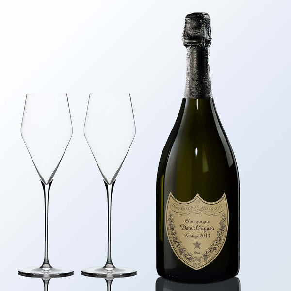 情侶禮物| Dom Pérignon Vintage 2013& Zalto 單支雙杯套裝（人像雕刻）雕刻禮物 紀念禮物 - Design Your Own Wine