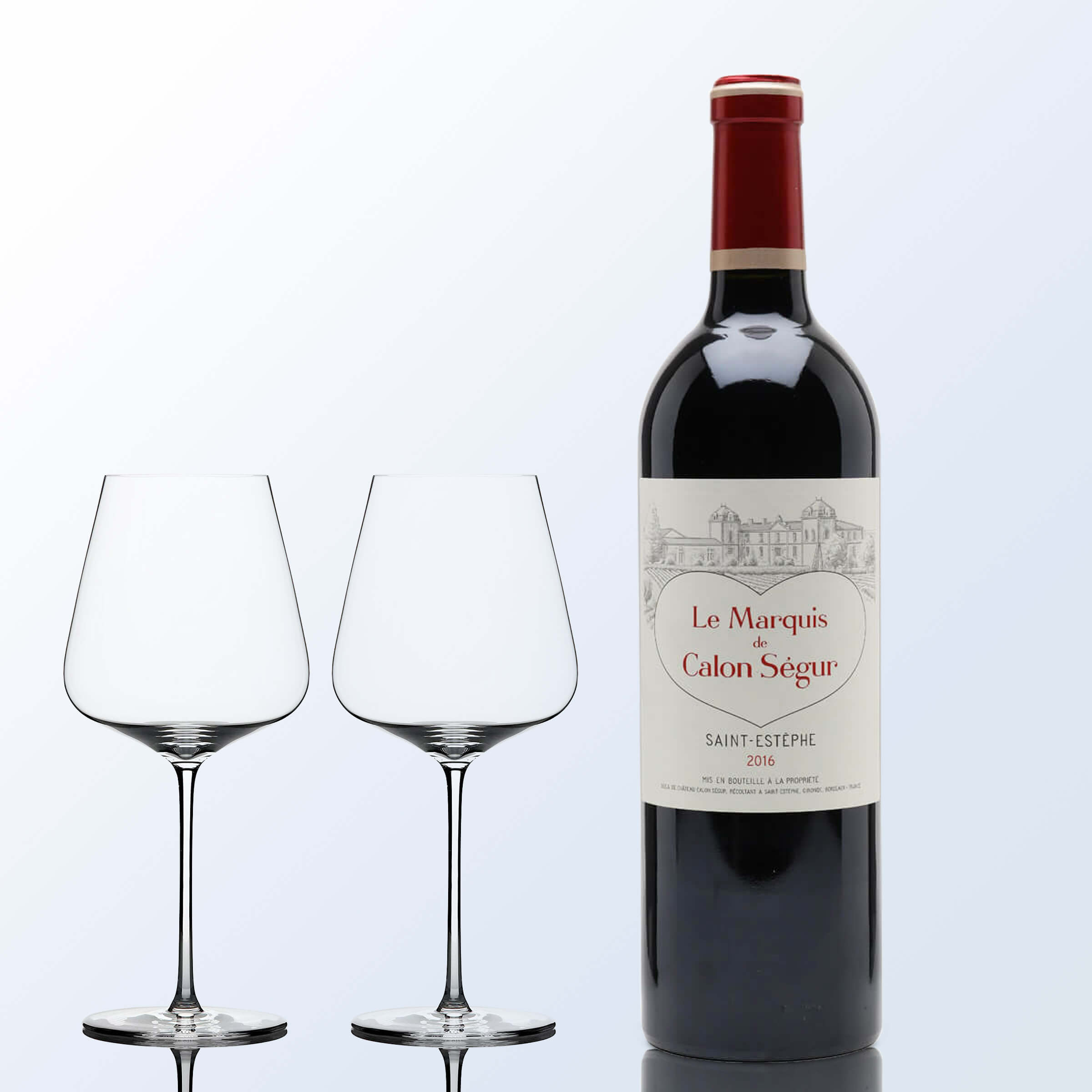 生日禮物| Le Marquis de Calon Ségur 2016凱隆世家副牌& Zalto紅酒杯 套裝 （人像雕刻）客製化禮物 - Design Your Own Wine