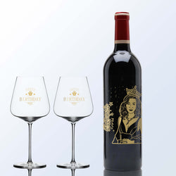 生日禮物| Le Marquis de Calon Ségur 2016凱隆世家副牌& Zalto紅酒杯 套裝 （人像雕刻）客製化禮物 - Design Your Own Wine