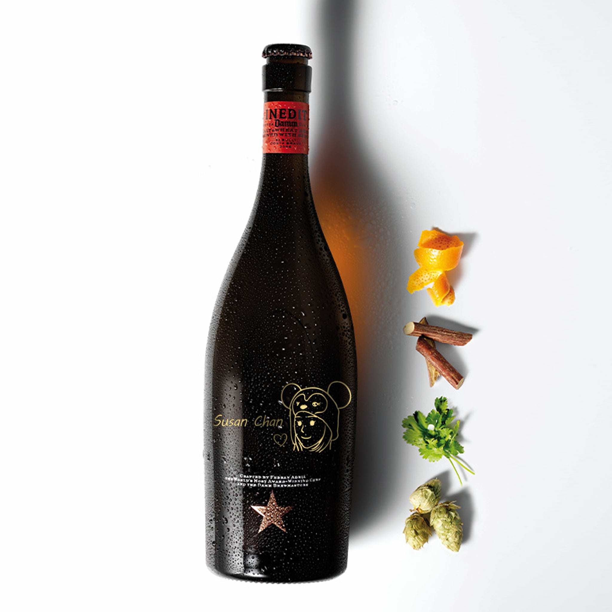 客製化生日禮物 ESTRELLA INEDIT DAMM 訂製線條人像啤酒 創意禮物送朋友送伴侶 可批量訂製 - Design Your Own Wine